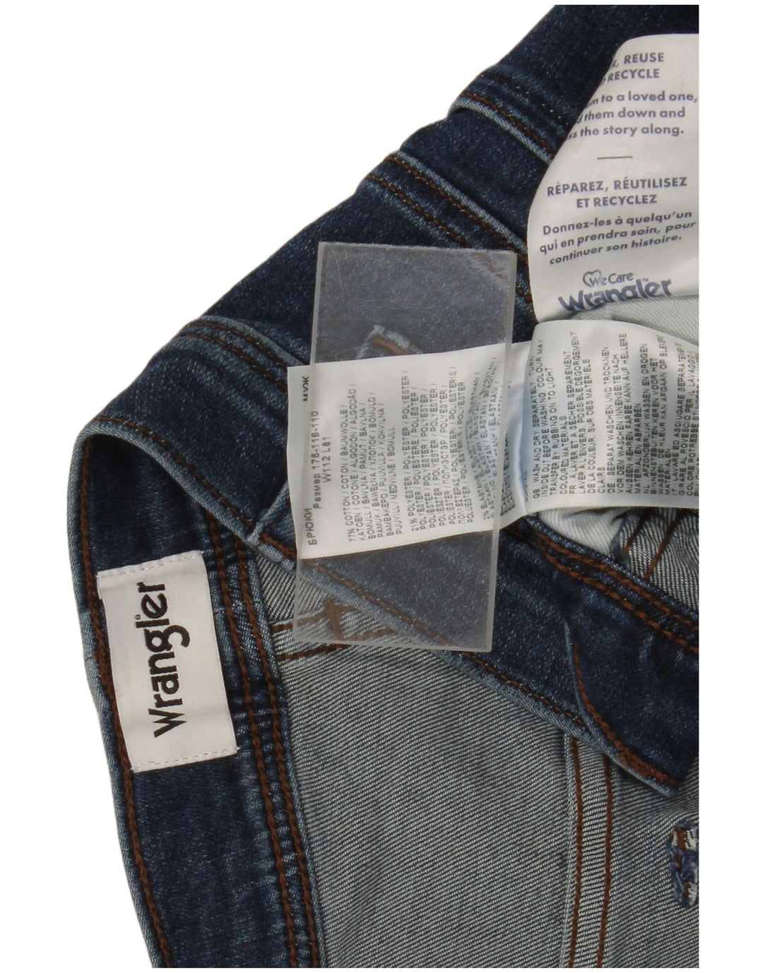 Wrangler Herren Texas Slim Jeans W44 L32 Blaue Baumwolle