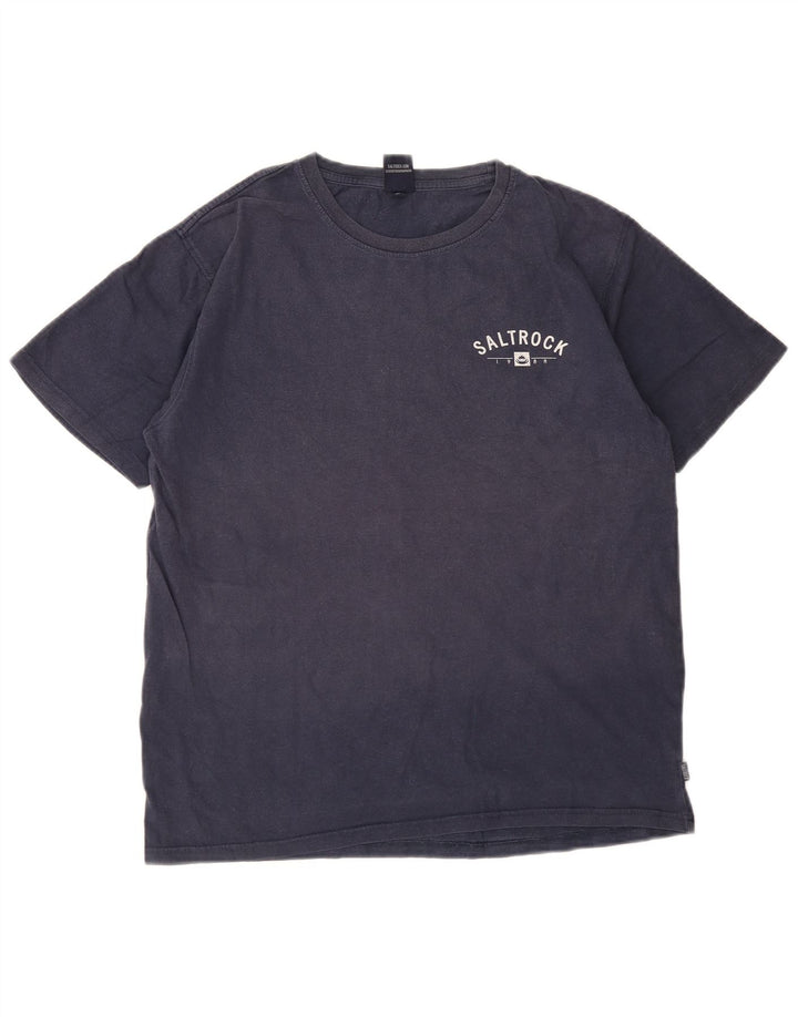 Saltrock Herren-T-Shirt mit Grafik, mittlere Marineblau-Baumwolle