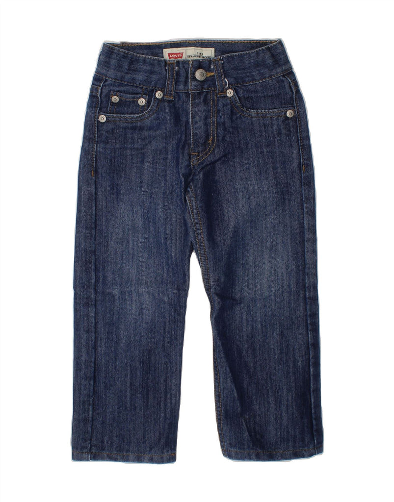 LEVI'S Boys 514 Straight Jeans 2-3 Years W20 L15 Blue Cotton Vintage Levi's and Second-Hand Levi's from Messina Hembry 