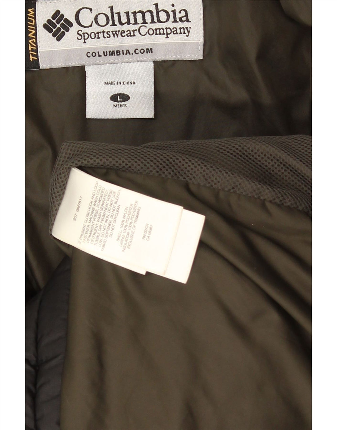 Columbia Herren Wattierte Jacke UK 40 Large Schwarz Nylon