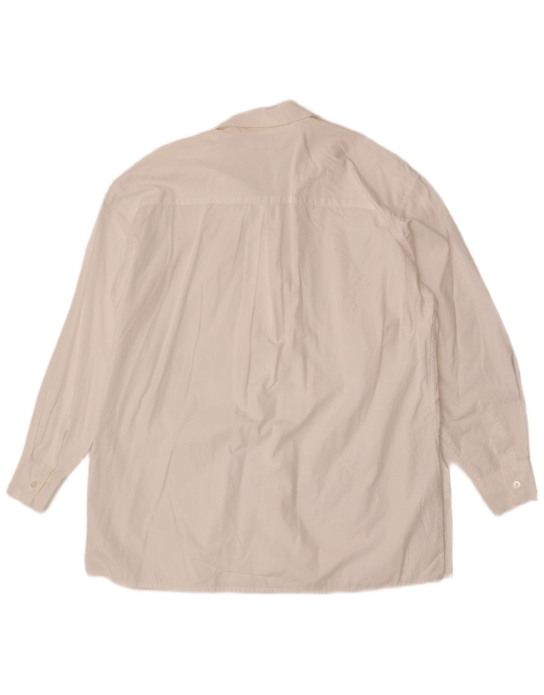 Banana Republic Damen-Oversize-Hemd, UK 14, mittelweiße Baumwolle