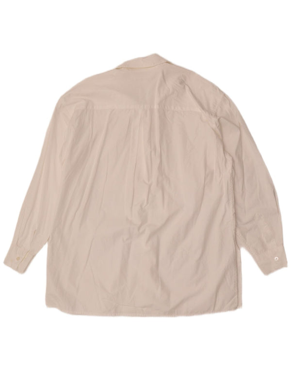 Banana Republic Damen-Oversize-Hemd, UK 14, mittelweiße Baumwolle
