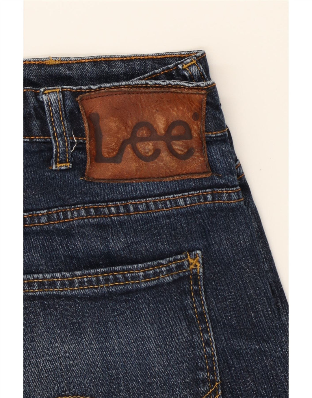 LEE Damen Powell Straight Jeans W34 L30 Marineblaue Baumwolle