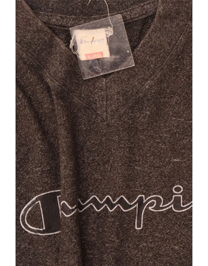 CHAMPION Herren-T-Shirt mit Grafik, XL, Grau, Colourblock-Baumwolle