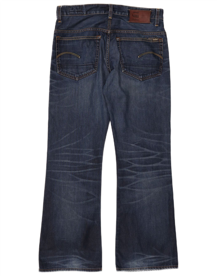 G-Star Herren 3301 Bootcut Jeans W34 L32 Blaue Baumwolle