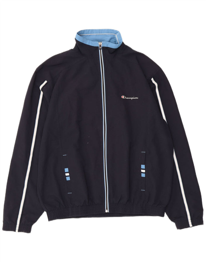 Champion Herren-Trainingsanzugoberteil, XL, Marineblau, Polyester