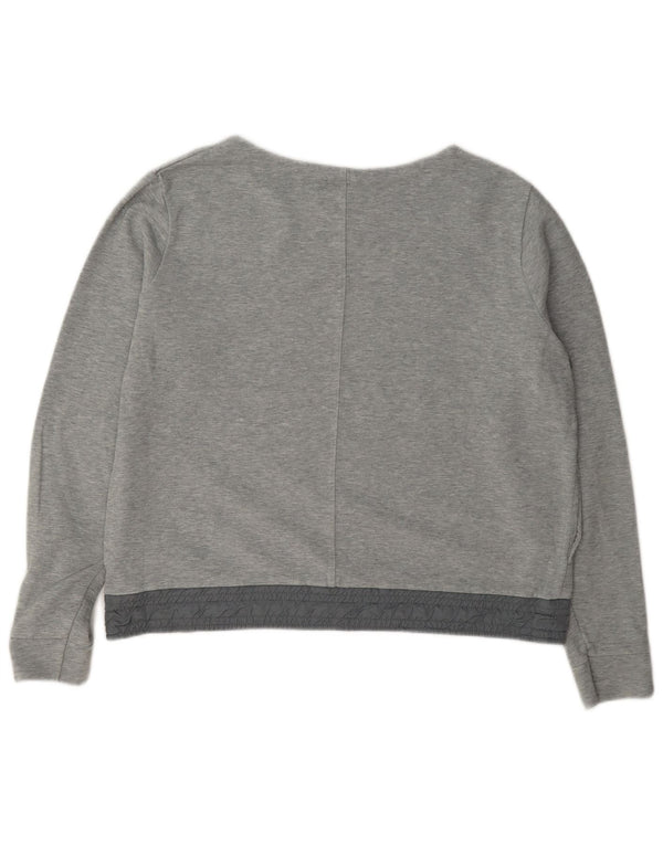 Nike Damen Sweatshirt Pullover UK 18 XL Grau Baumwolle