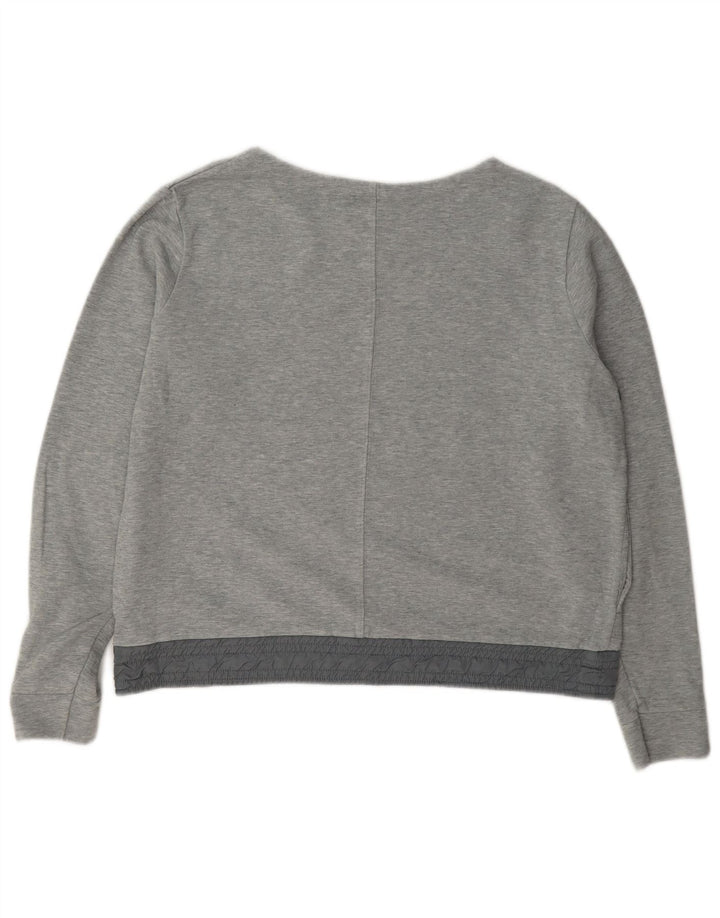Nike Damen Sweatshirt Pullover UK 18 XL Grau Baumwolle