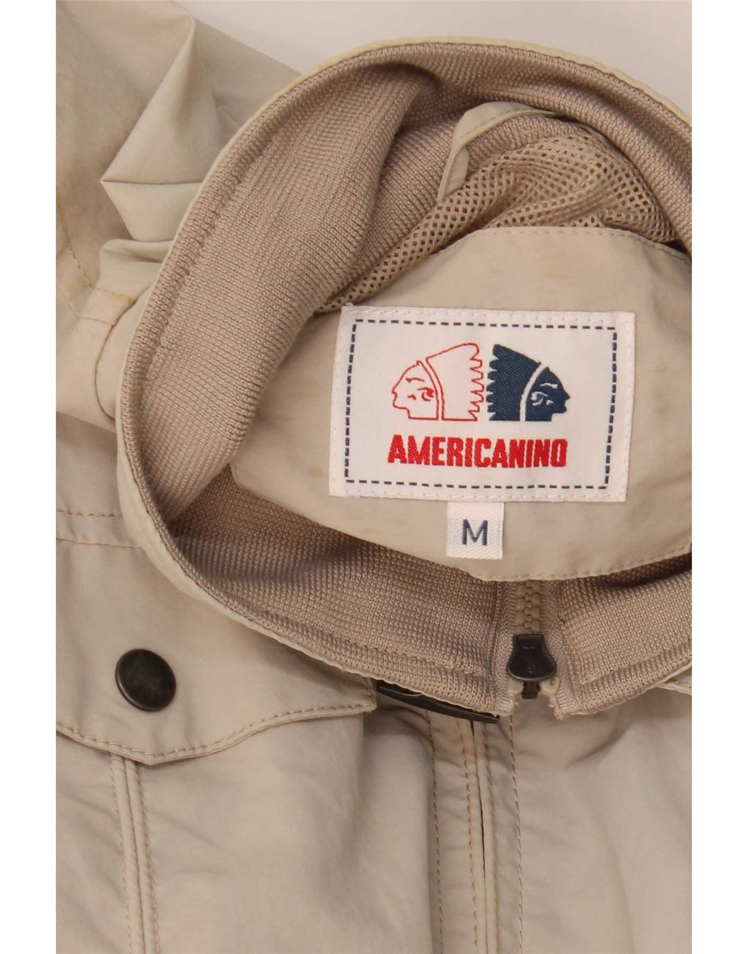 Americanino Herren Bomberjacke UK 38 Medium Beige Polyamid