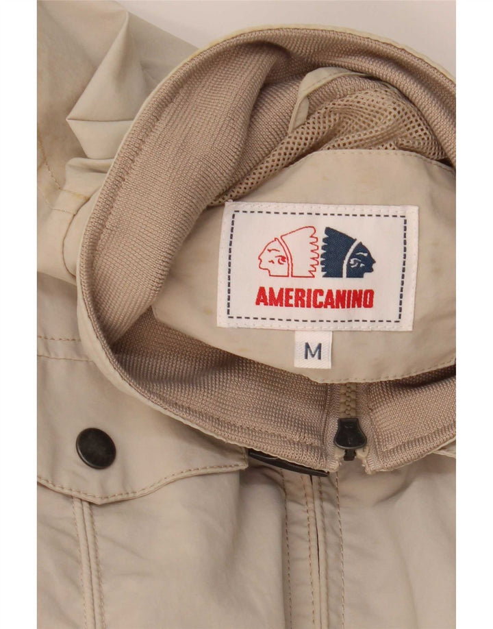 Americanino Herren Bomberjacke UK 38 Medium Beige Polyamid