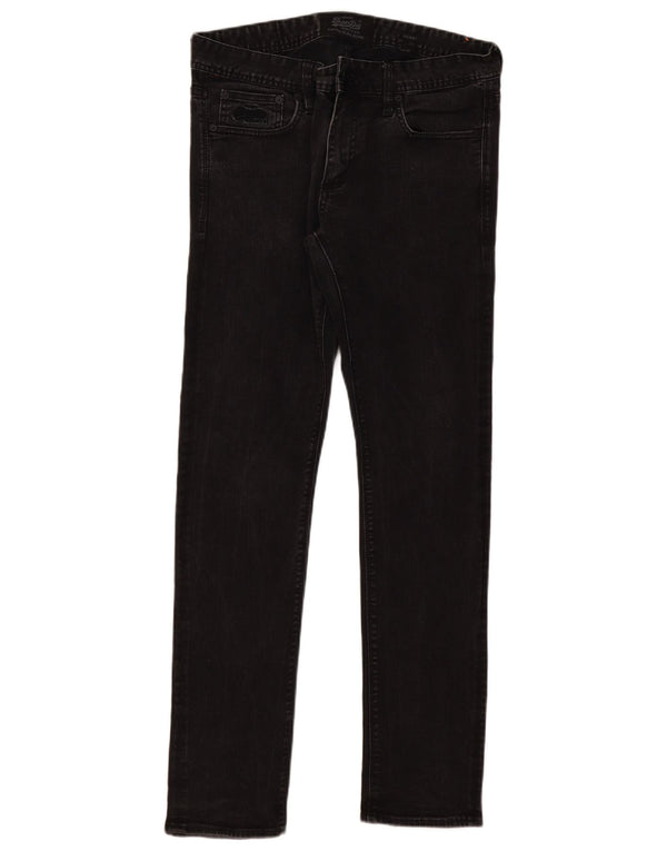 Superdry Damen Skinny Jeans W34 L32 Schwarze Baumwolle