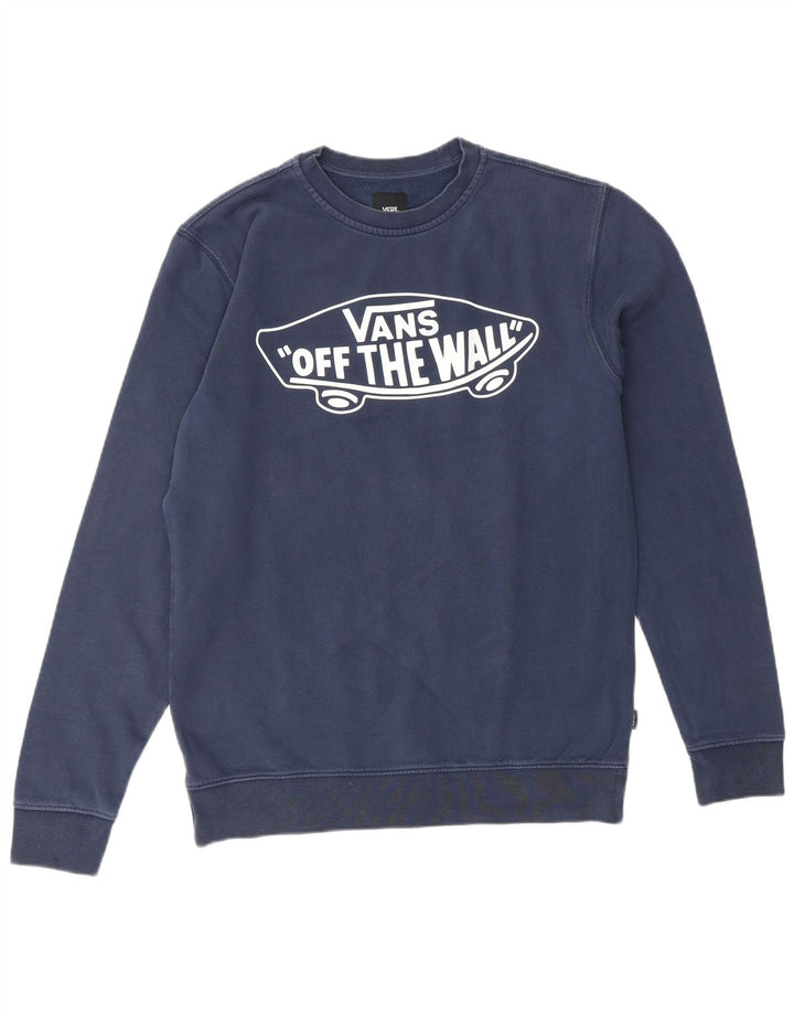VANS Herren-Sweatshirt mit Grafik, Größe S, marineblau, Baumwolle