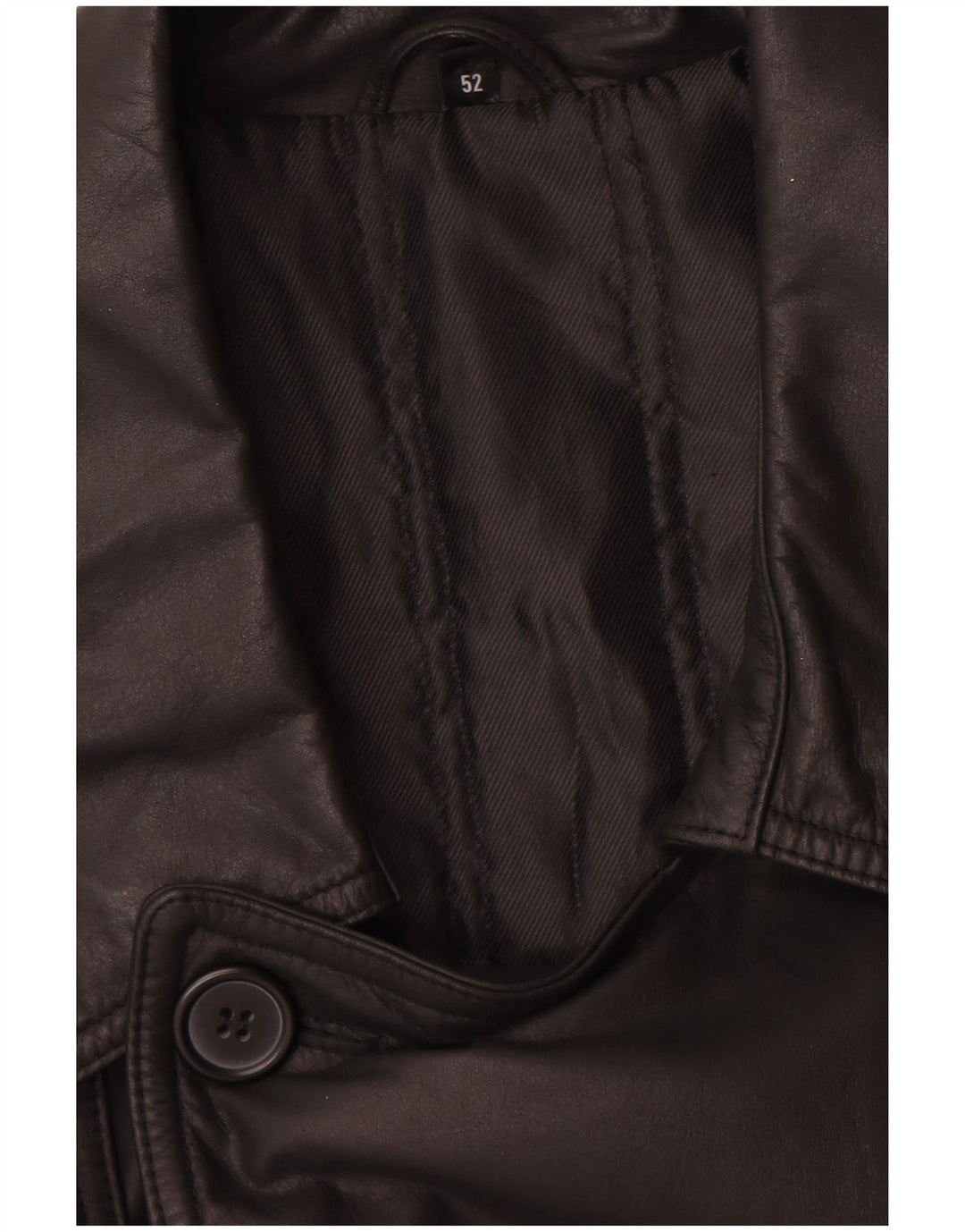 WESTBURY Herren Leder Trenchcoat IT 52 XL Schwarzes Leder