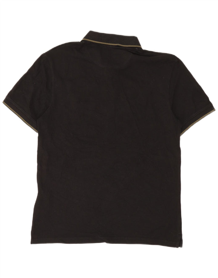 Lyle & Scott Herren-Poloshirt aus mittelschwarzer Baumwolle