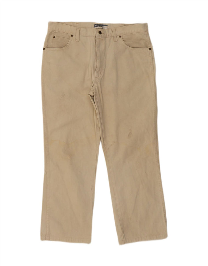 WRANGLER Mens Straight Jeans W38 L28 Beige