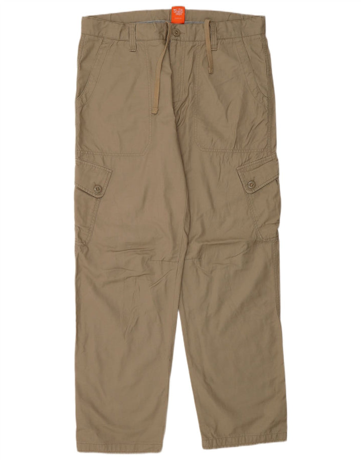 NIKE Herren-Cargohose, gerade, Größe L, W36, L32, Beige, Baumwolle