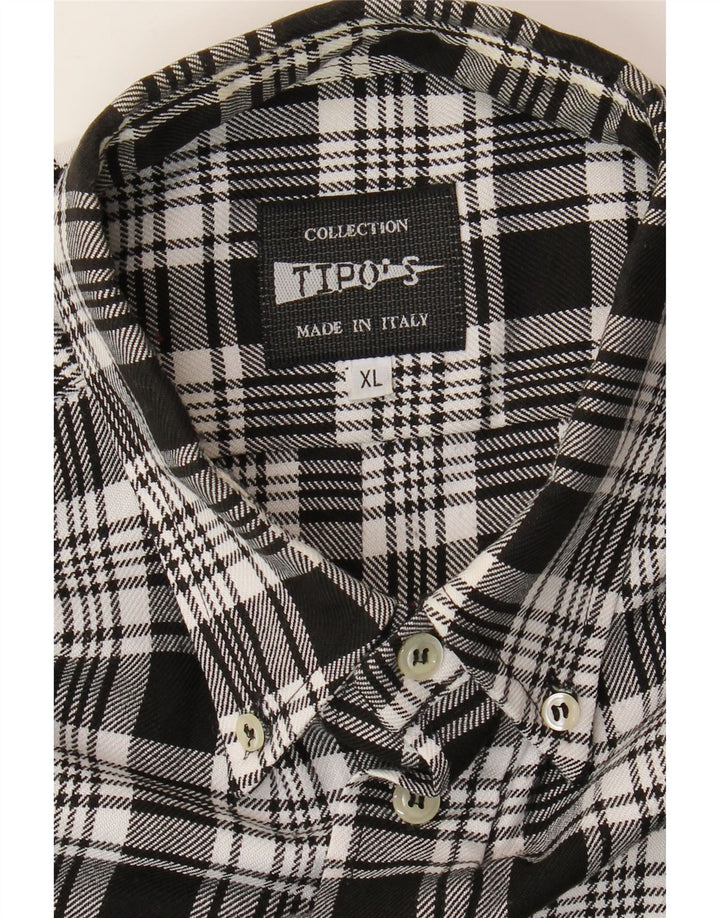 TIPO' S Herren-Flanellhemd XL, schwarz kariert