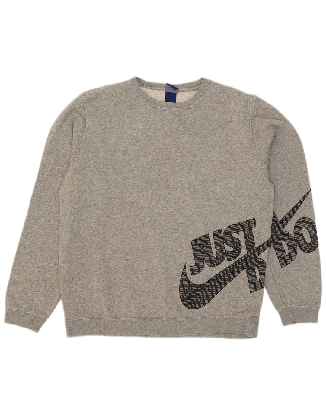 Nike Herren-Sweatshirt mit Grafik, groß, grau gefleckte Baumwolle