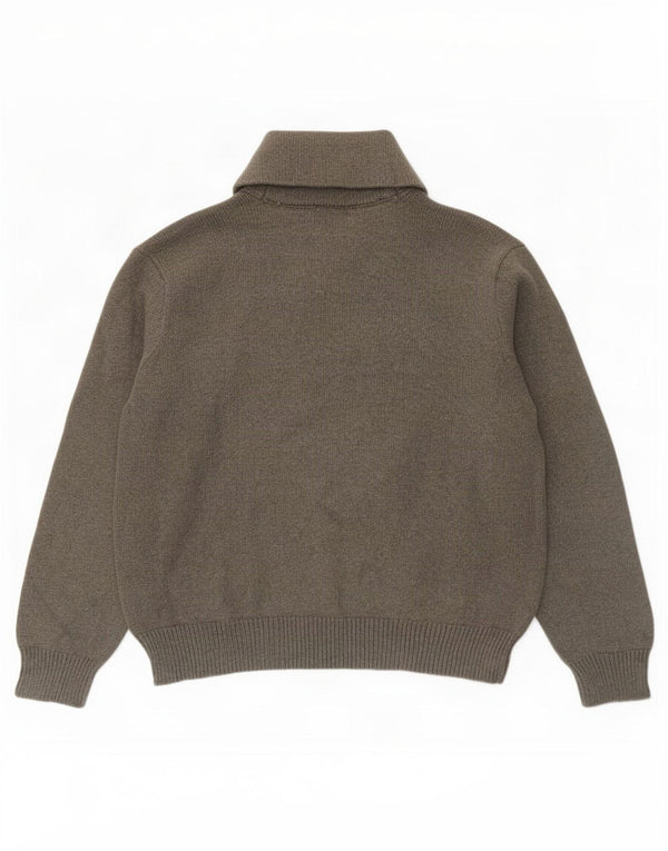 Polo Ralph Lauren Damen-Pullover mit Schalkragen, Gr. 18, XL, graue Baumwolle