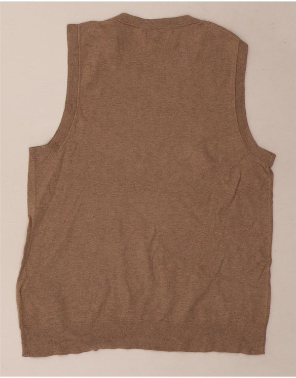 J. Crew Damen-Tanktop mit klassischer Weste, UK 12, mittelbeige Baumwolle
