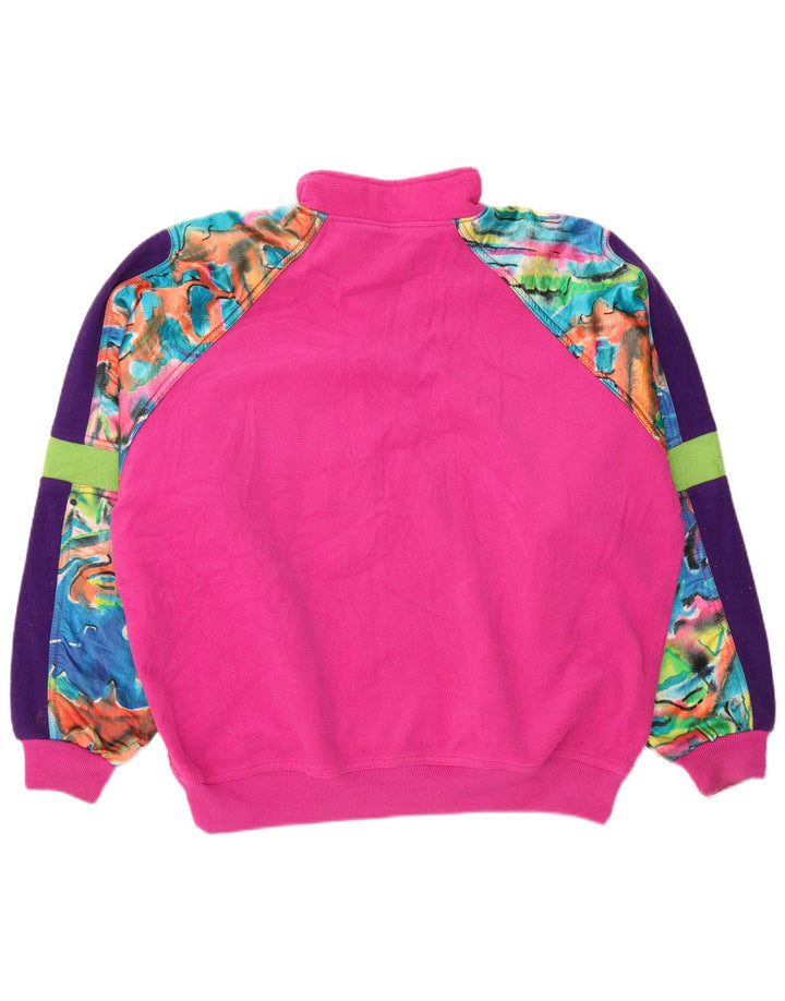 MASER M Damen Übergroßer Grafik-Fleecepullover EU 40 Mittelrosa