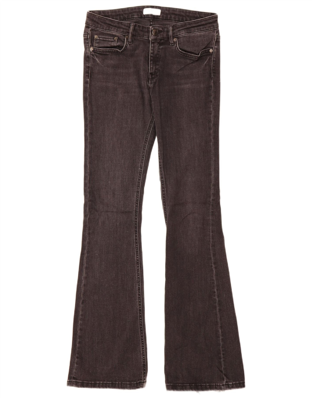 Zara Damen Schlagjeans EU 38 Small W28 L32 Grau