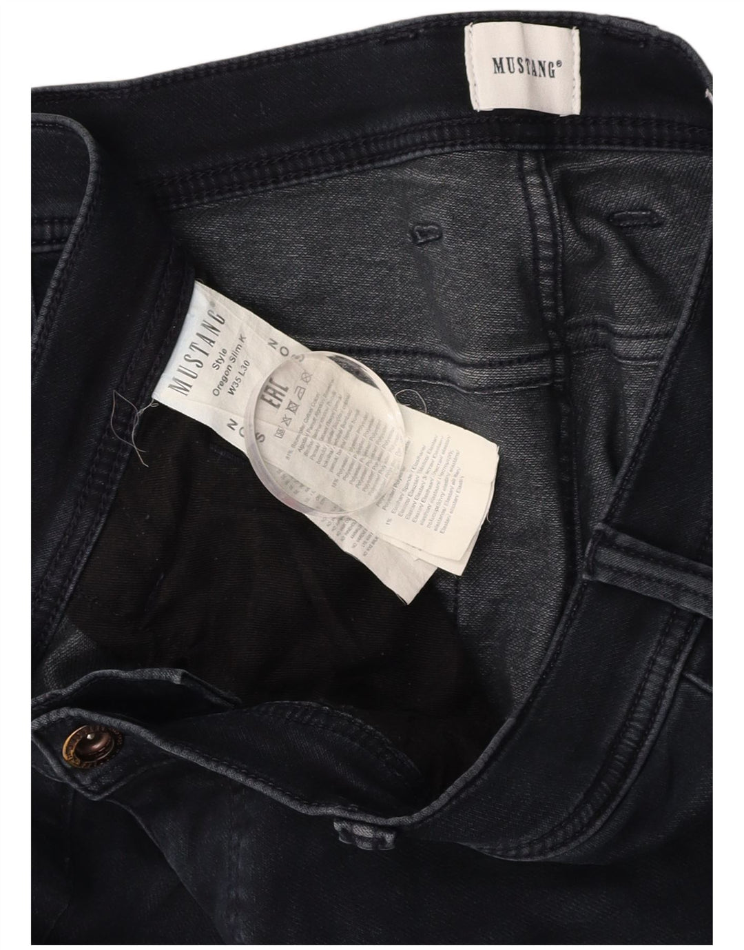 MUSTANG Herren Oregon Slim Jeans W35 L30 Marineblau Baumwolle