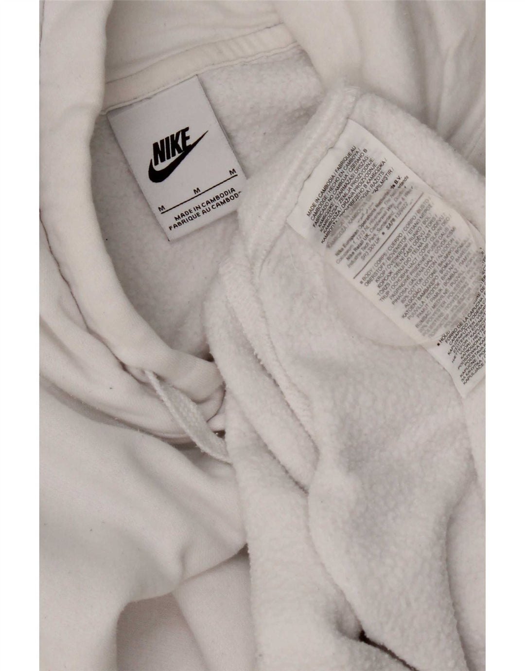 Nike Herren Kapuzenpullover aus mittelweißer Baumwolle
