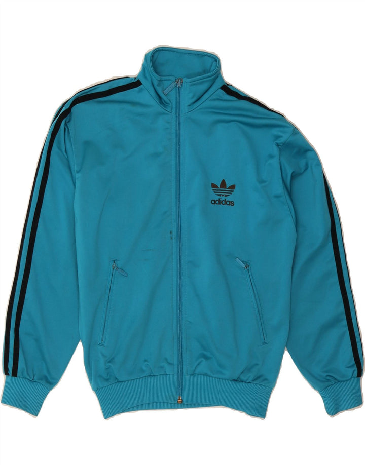 ADIDAS Boys Tracksuit Top Jacket 11-12 Years Blue Polyester Vintage Adidas and Second-Hand Adidas from Messina Hembry 