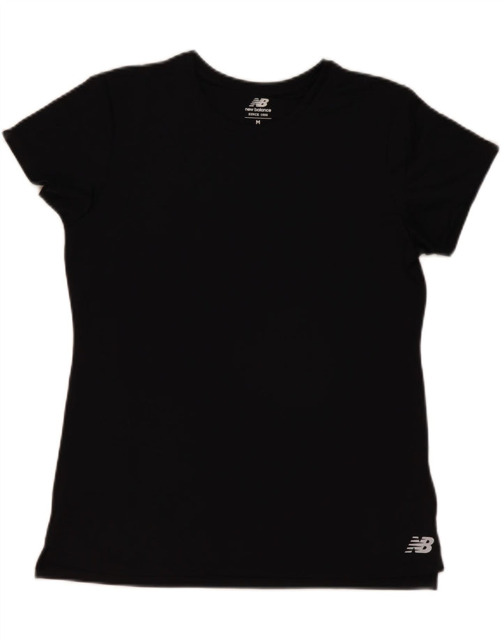 New Balance Damen T-Shirt Top UK 14 Medium Schwarz