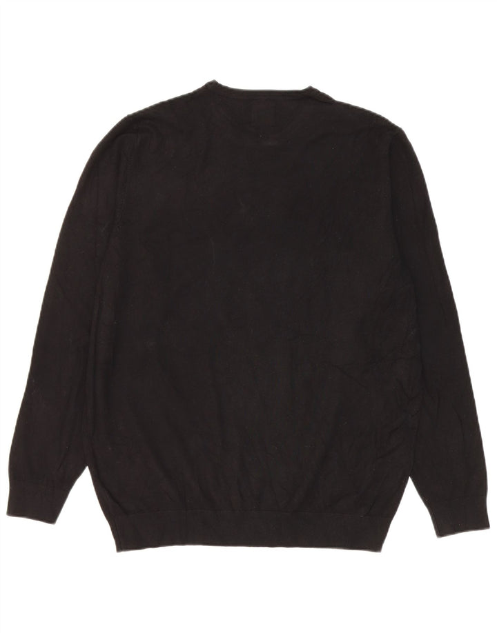 Zara Herren-Pullover mit Rundhalsausschnitt, Mittelschwarz