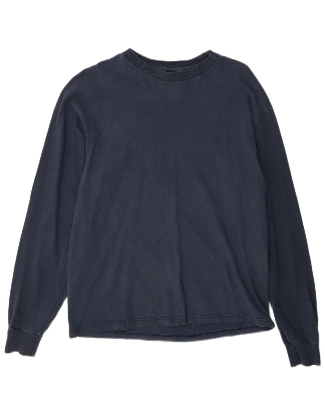 Champion Damen Top Langarm UK 14 Medium Marineblau Baumwolle