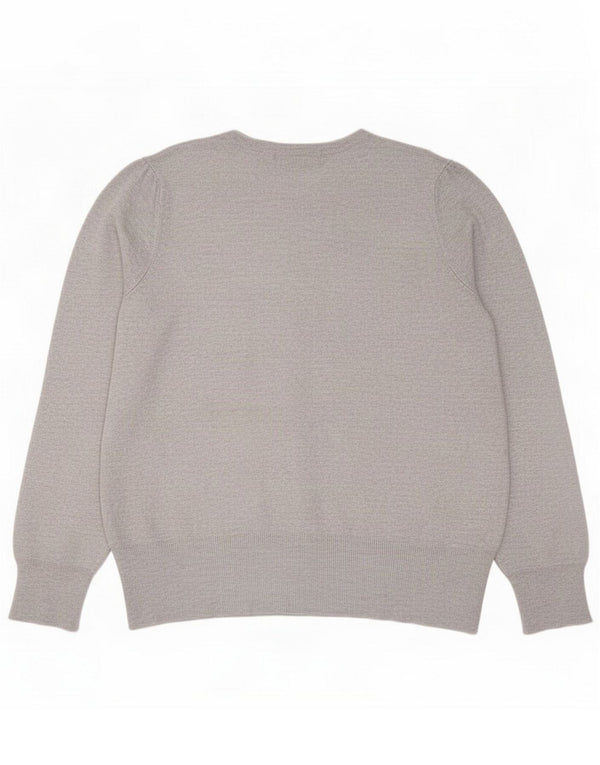 Marks & Spencer Damen Cardigan Pullover UK 16 Large Graue Viskose