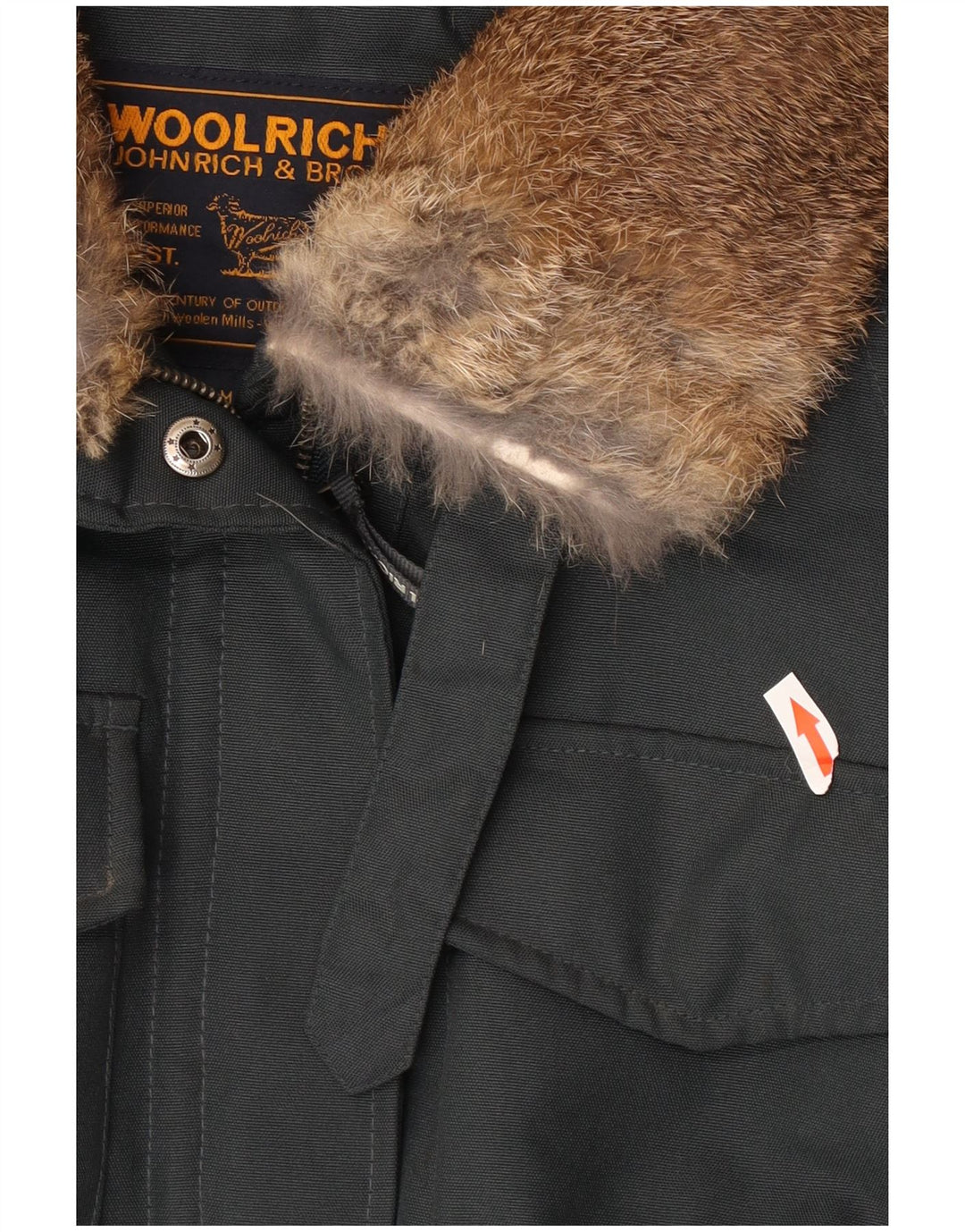 Woolrich Damen Utility-Jacke UK 14 Mittelgraues Nylon
