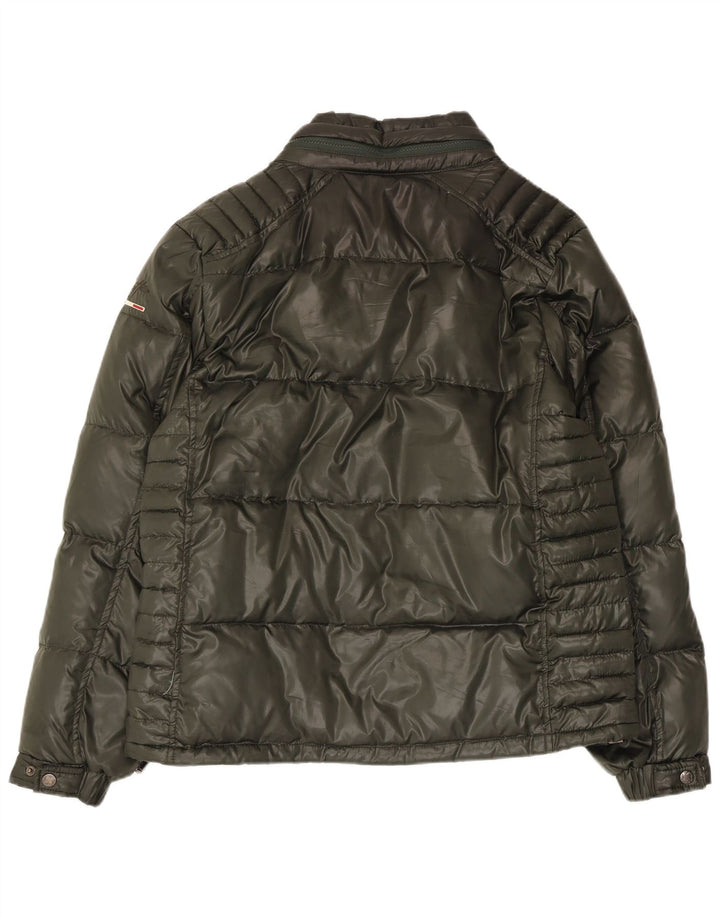 Lotto Damen-Jacke mit Kapuze, gepolstert, UK 18, XL, Khaki, Polyamid