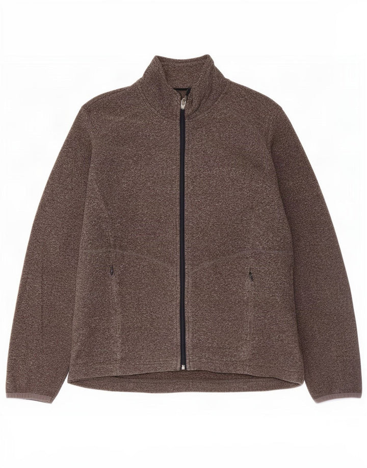 Marks & Spencer Damen Fleecejacke UK 14 Large Grau Polyester