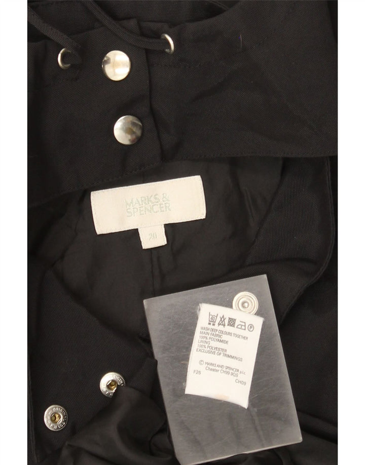 MARKS & SPENCER Damen Windjacke mit Kapuze, UK 20 2XL, Schwarz, Polyamid