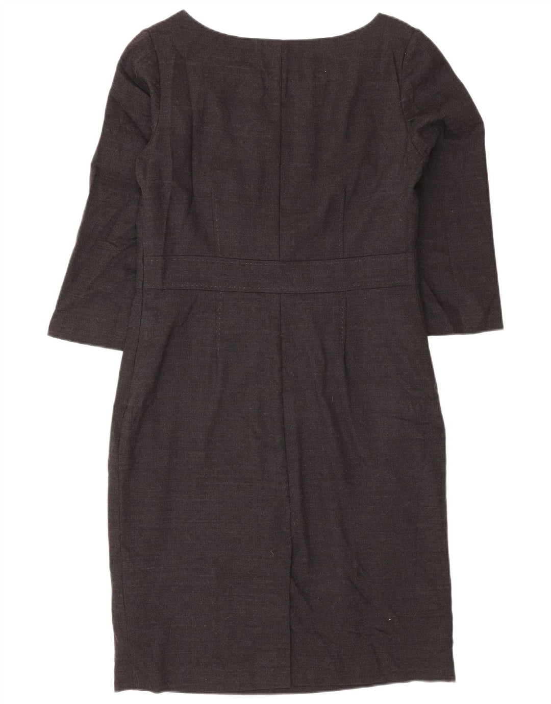 Boden Damen-Etuikleid mit 3/4-Ärmeln, normal, UK 12, mittelgraue Wolle