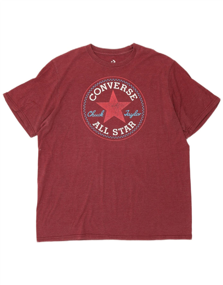 CONVERSE Herren Chuck Taylor Graphic T-Shirt Top Medium Maroon
