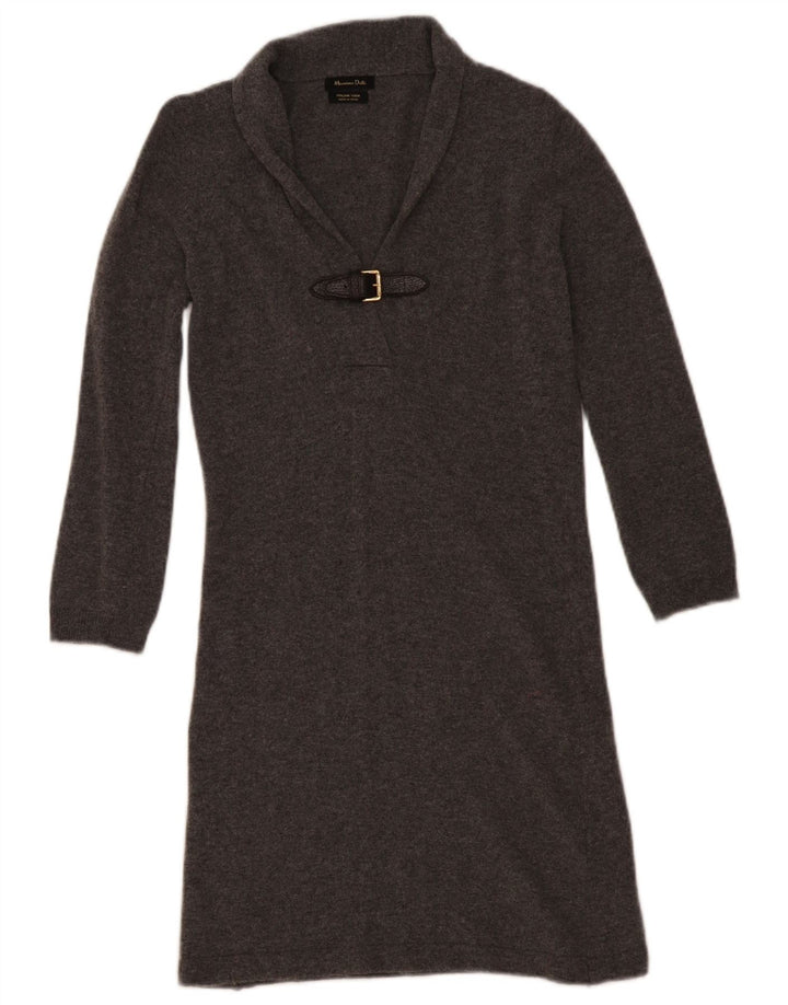 Massimo Dutti Damen Pulloverkleid UK 6 XS Grau