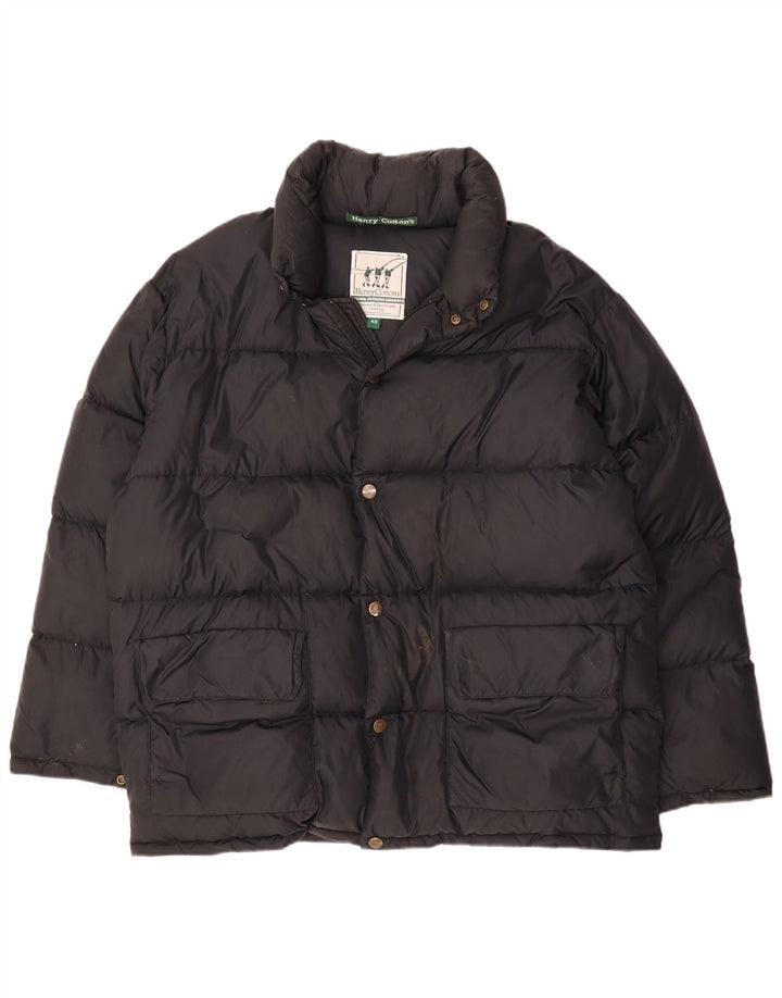 HENRY COTTONS Herren Loose Fit Wattierte Jacke IT 48 Medium Schwarz