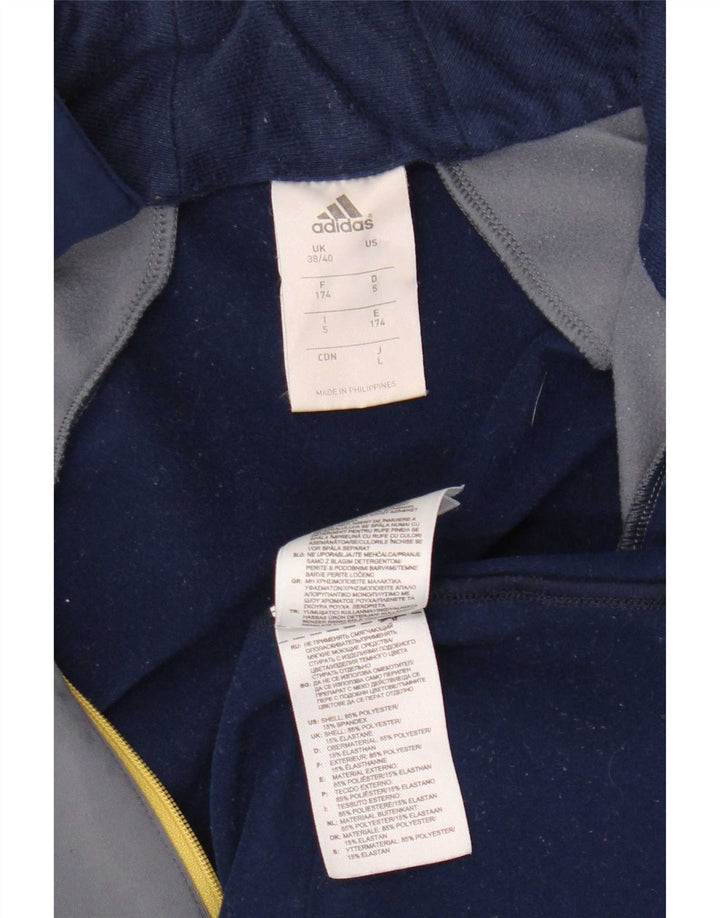 Adidas Herren Pullover Trainingsanzug Top UK 38/40 Mittel Marineblau Farbblock