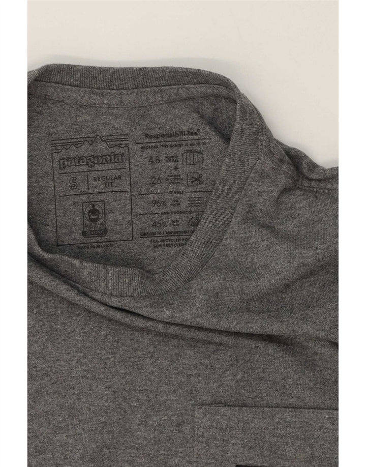 Patagonia Herren-T-Shirt mit normaler Passform, Größe S, Grau, Baumwolle