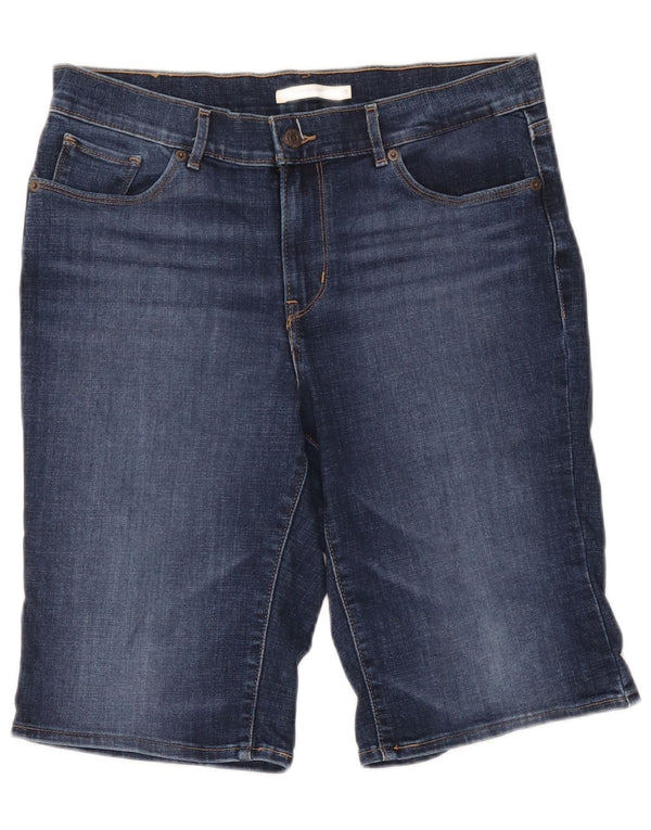 Levi's Damen-Bermuda-Jeansshorts W29 aus mittelblauer Baumwolle