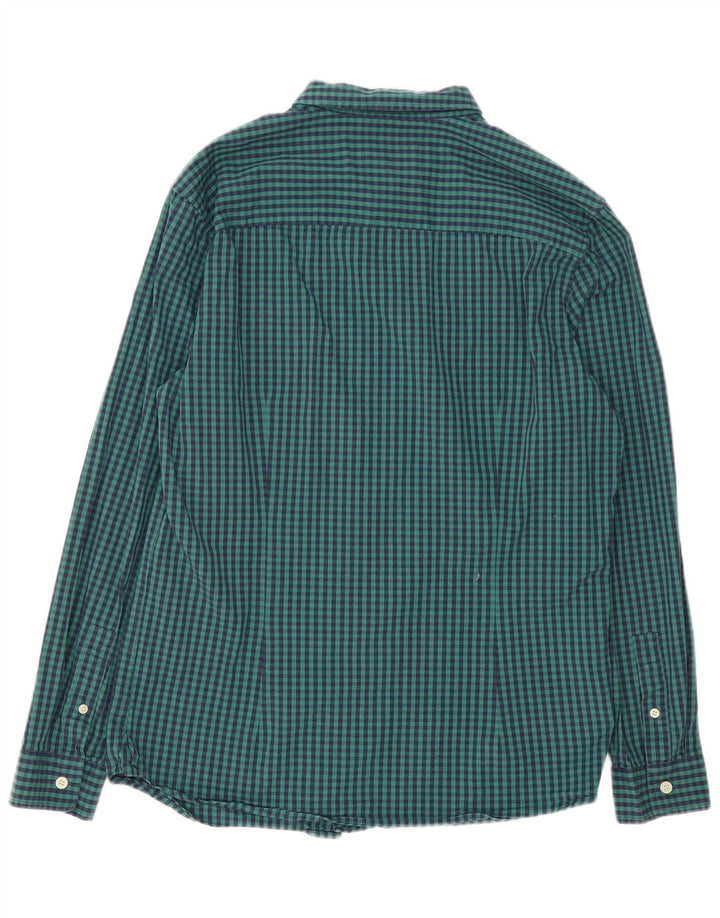 LYLE & SCOTT Herren Slim-Fit-Hemd, groß, grün, Gingham-Baumwolle