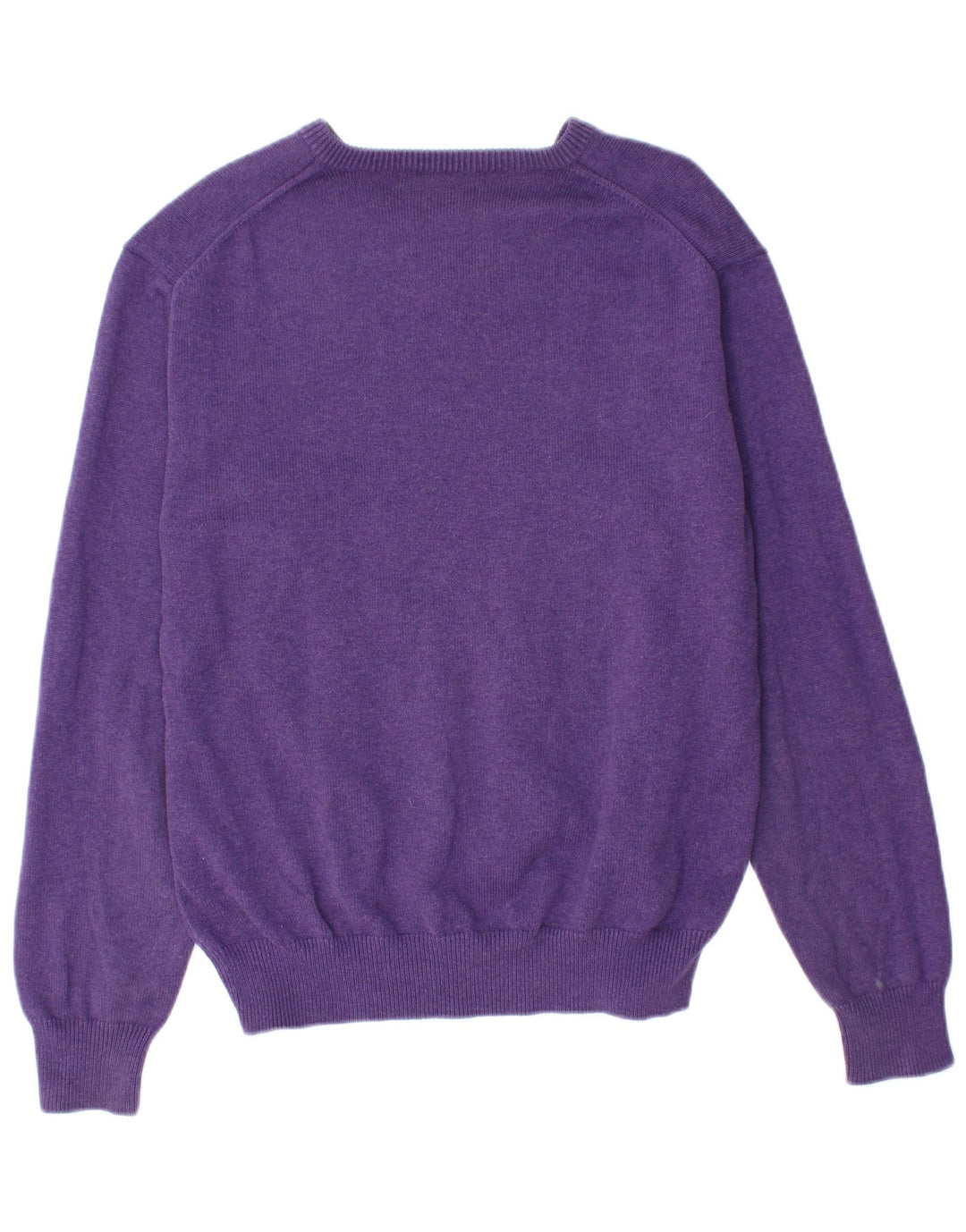 GANT Herren-Pullover mit V-Ausschnitt aus mittelvioletter Baumwolle