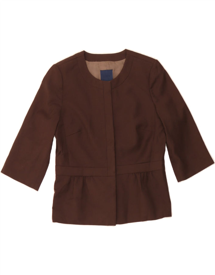 J. CREW Womens Blazer Jacket UK 4 XS Brown Wool Vintage J. Crew and Second-Hand J. Crew from Messina Hembry 