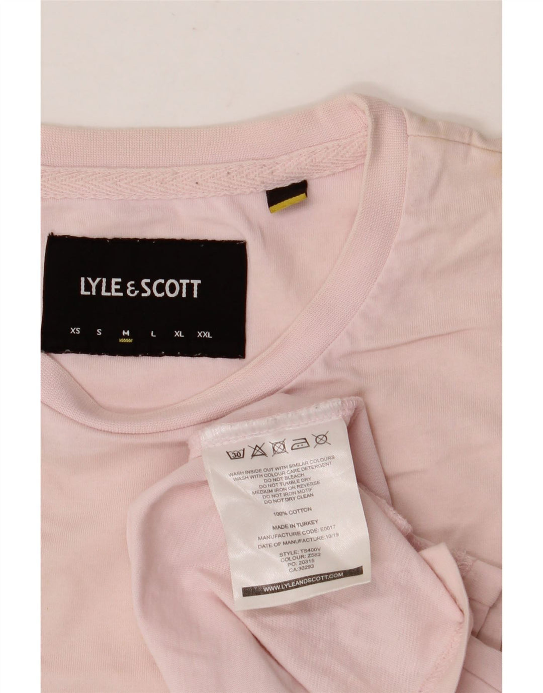 LYLE & SCOTT Herren T-Shirt Top Mittelrosa Baumwolle