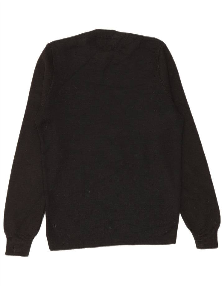 Zara Herren-Pullover mit Rundhalsausschnitt, Mittelschwarz
