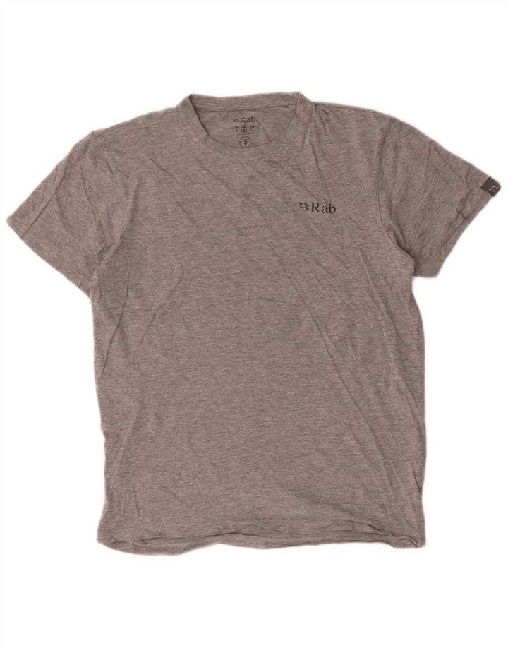 Rab Herren Grafik-T-Shirt-Oberteil Mittelgrau